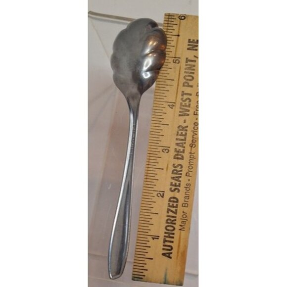 vintage silco stainless flatware panorama Shell sugar spoon - Picture 7 of 7